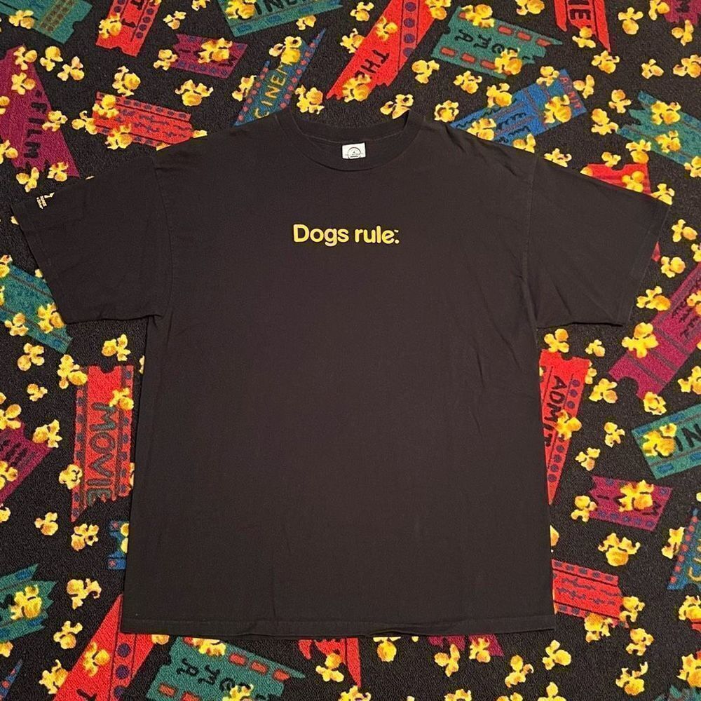 ‘07 The Pedigree Adoption Drive ‘Dogs Rule’ Black Graphic Tee Shirt / Size XL